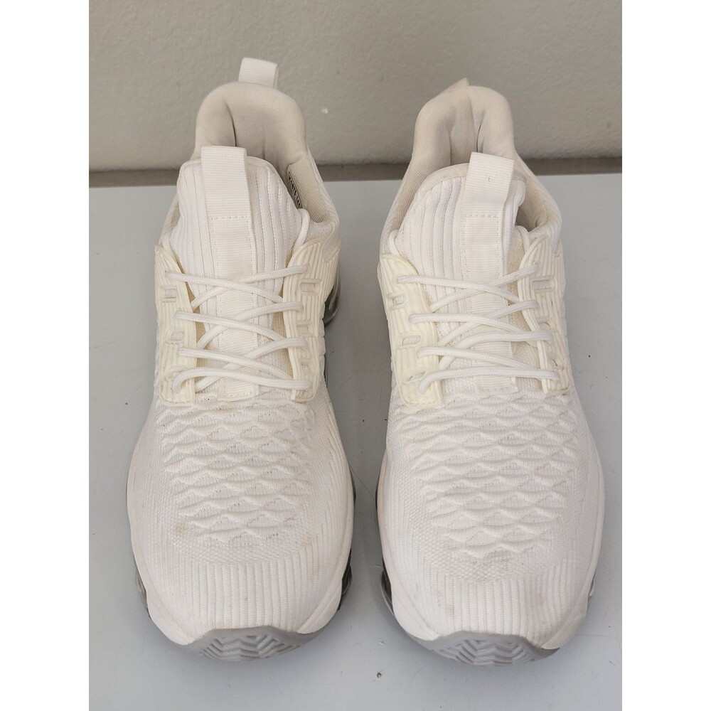 Men's Size EU 45 US 11.5 White Knit Running Shoes Sneakers Slip On Unbranded - Picture 2 of 6